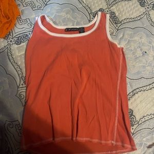 coral-ish pink with white seems